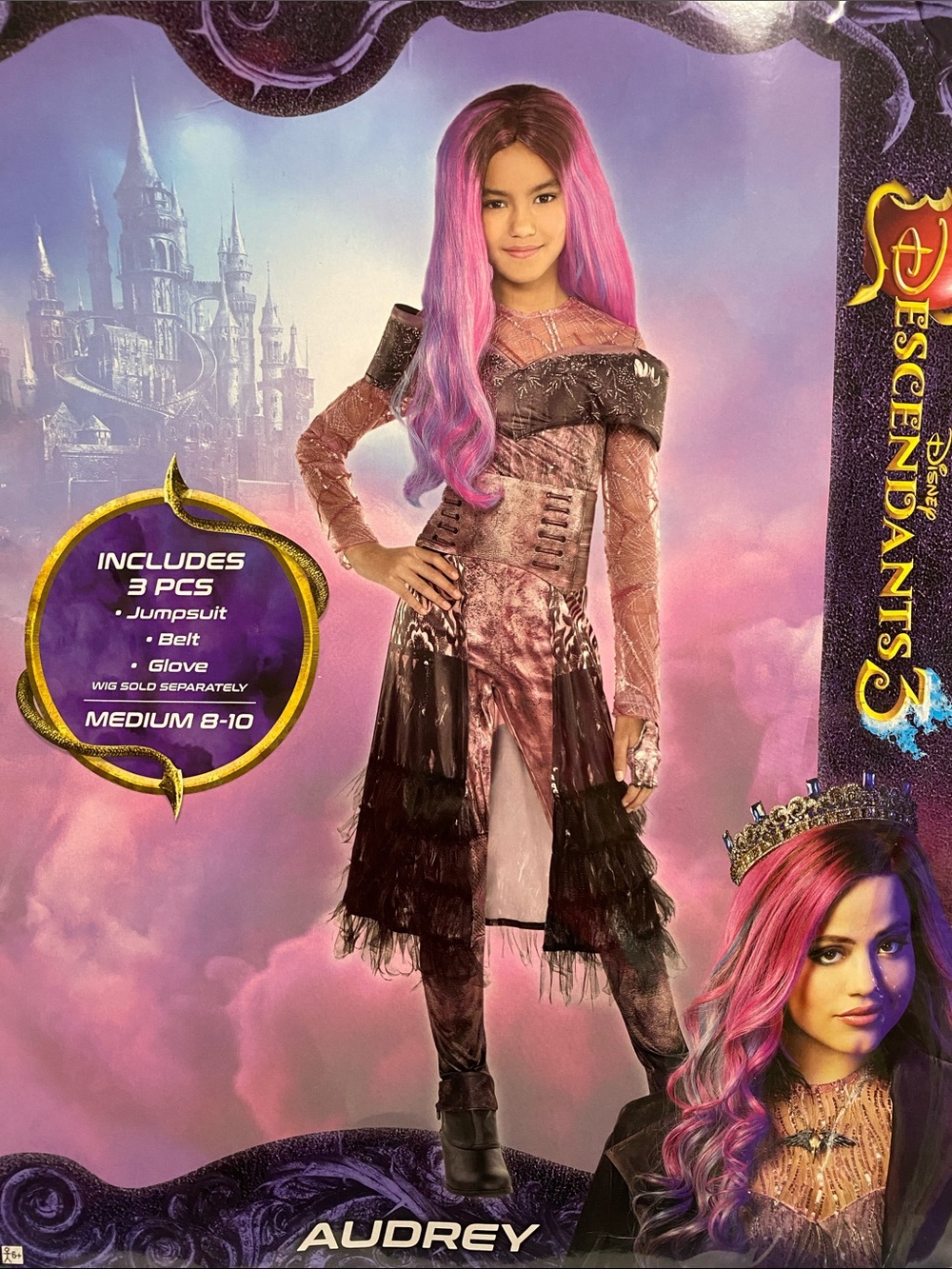 Disney Descendants 3 Audrey Halloween Costume Girl Medium 8-10 Queen of Mean